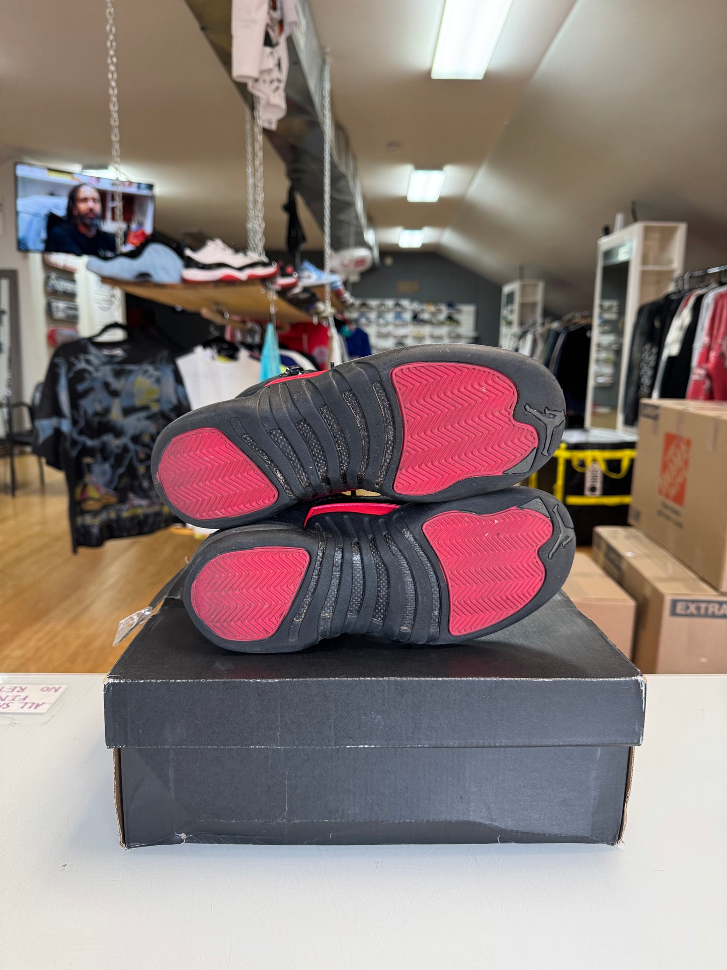 Jordan 12 black rush pink