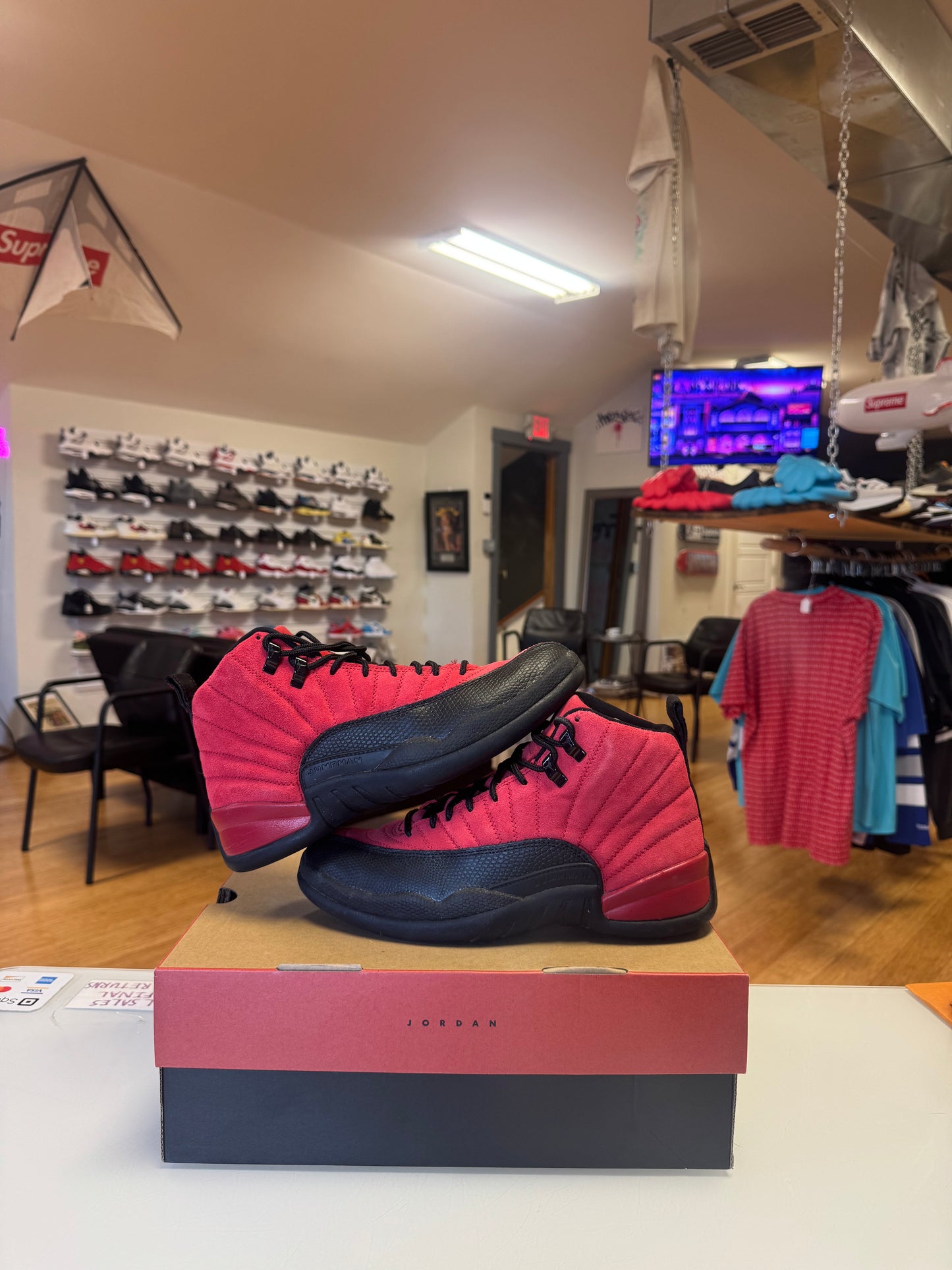 Jordan 12 Reverse Flu