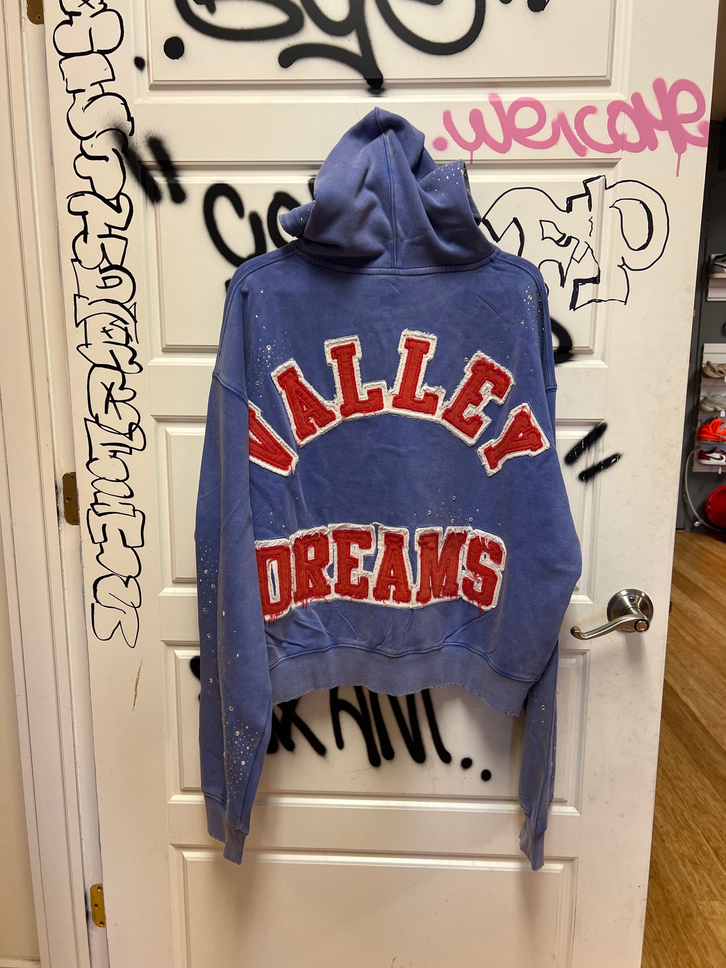 Vale Dreams Rhinestone Zip Up Hoodie