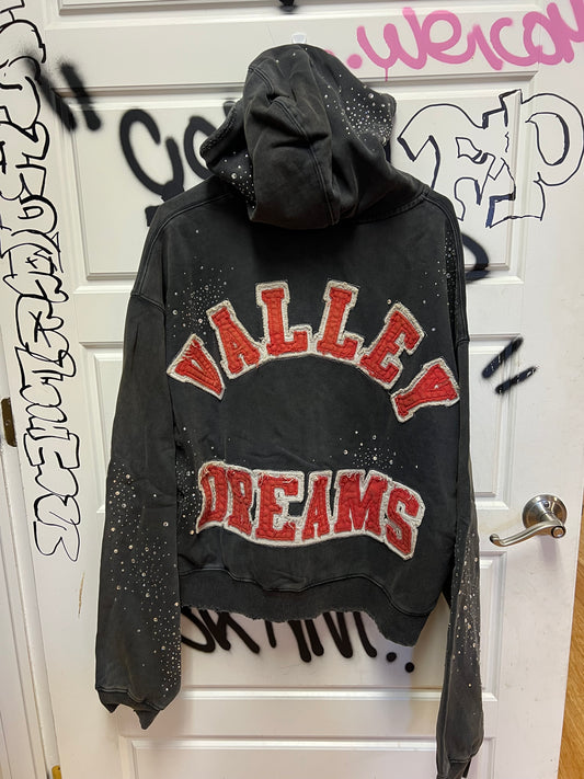 Vale Dreams Rhinestone Zip Up Hoodie