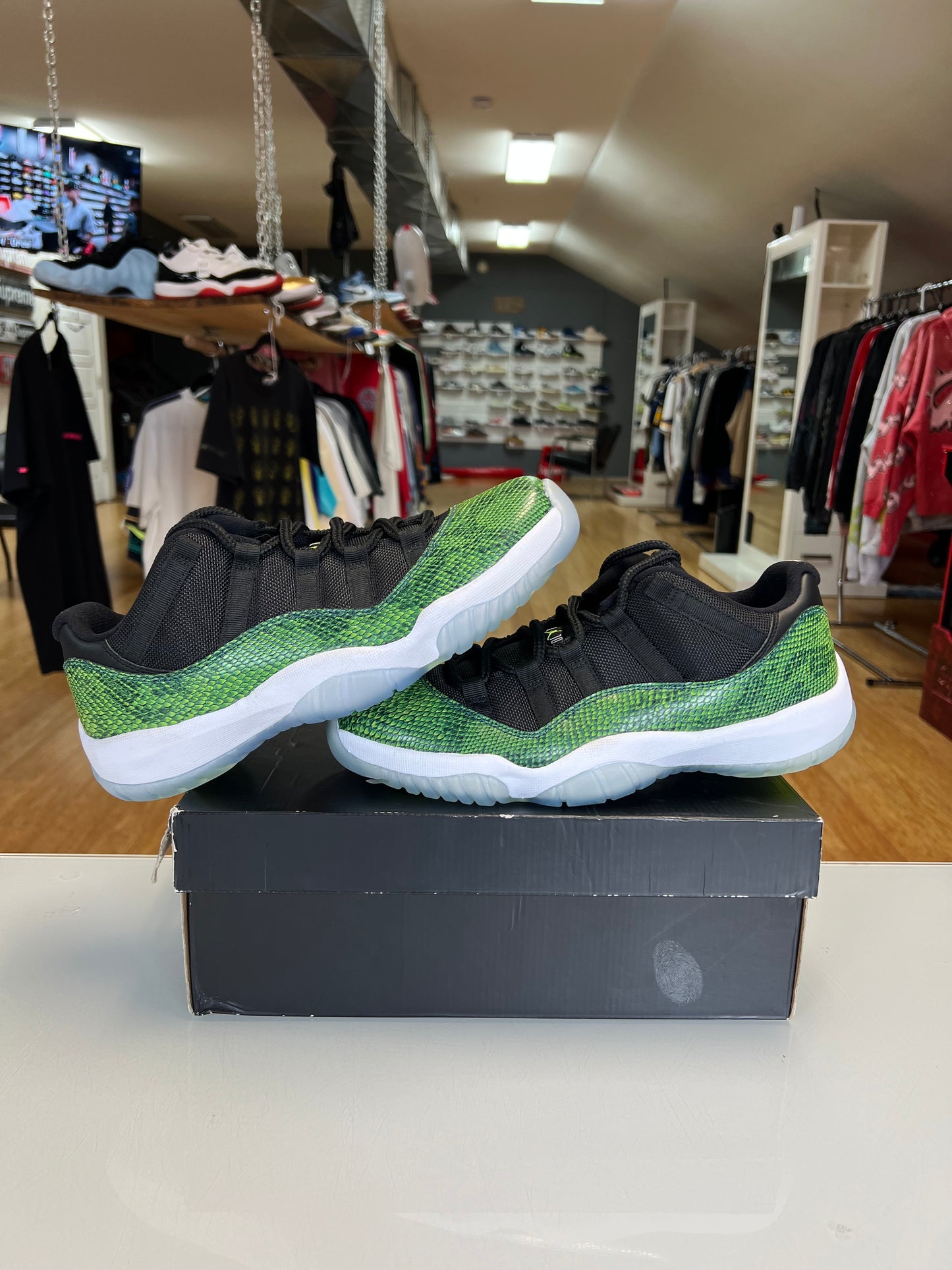 Jordan 11 Green Snakeskin