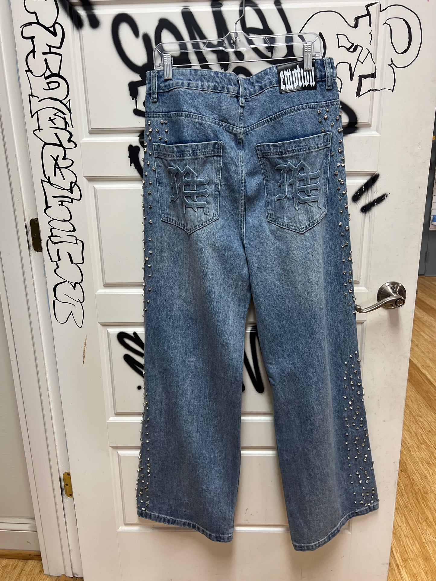 Mixed Emotions Jeans Rhinestone