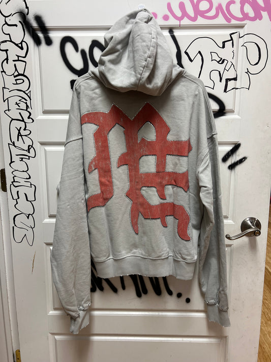 Mixed Emotions Zip Up Hoodie Rhinestone Angel