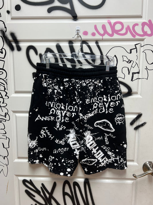 Mixed Emotions Shorts Graffiti