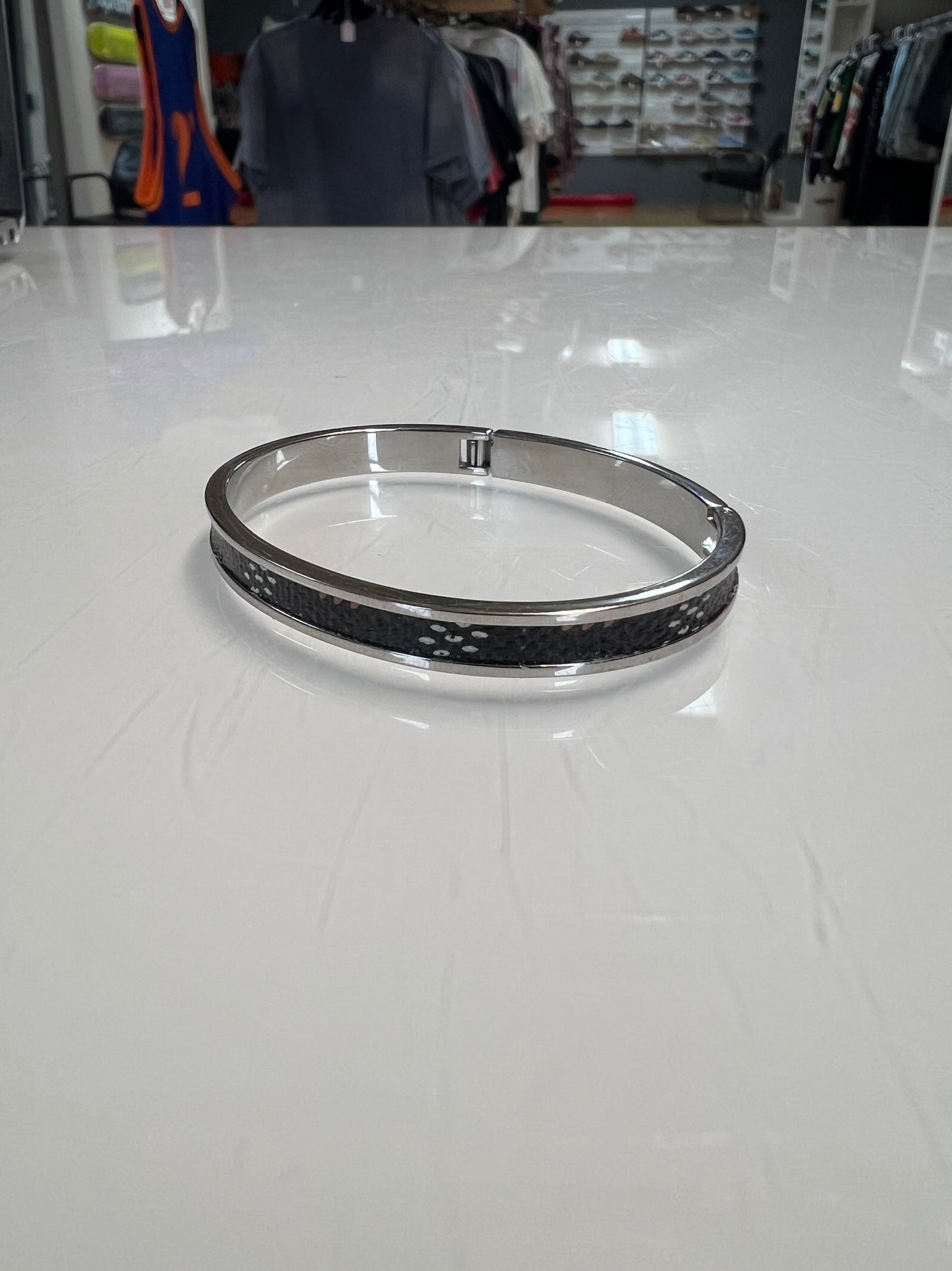 Goyard black silver bracelet