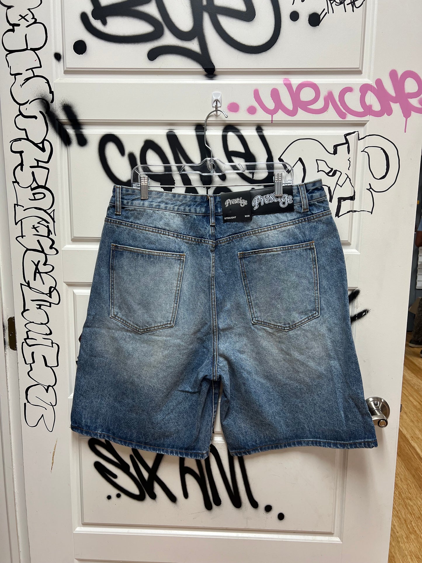 Prestige Co. Varsity Denim Shorts