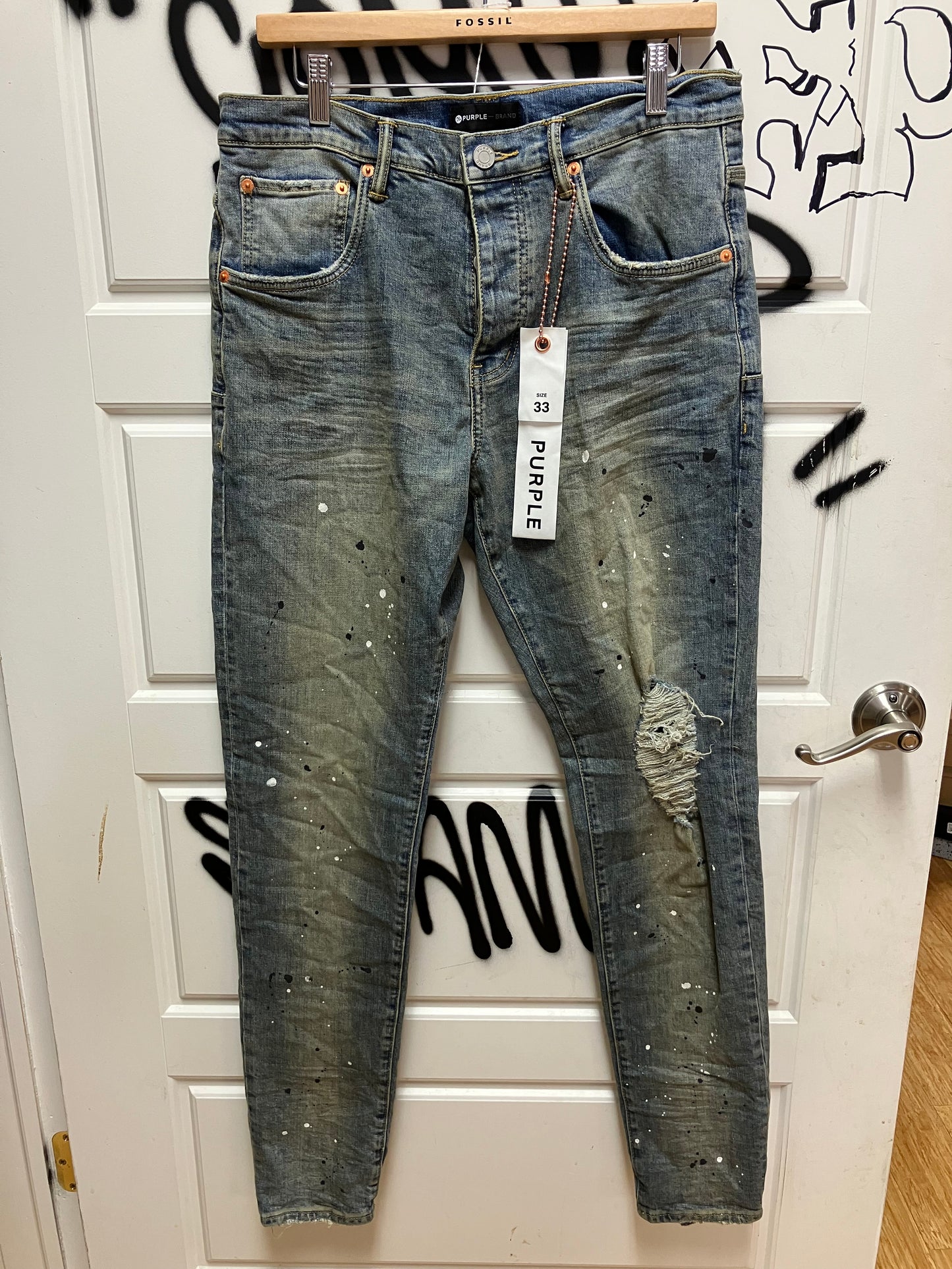 Purple jeans