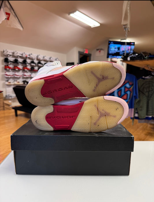 Jordan 5 white pink red