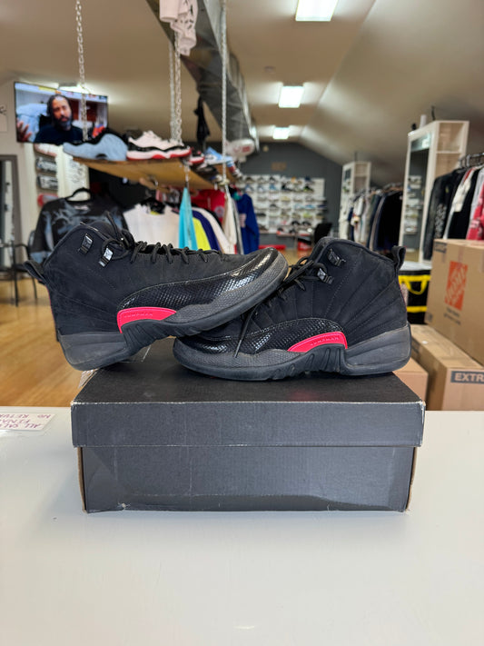 Jordan 12 black rush pink