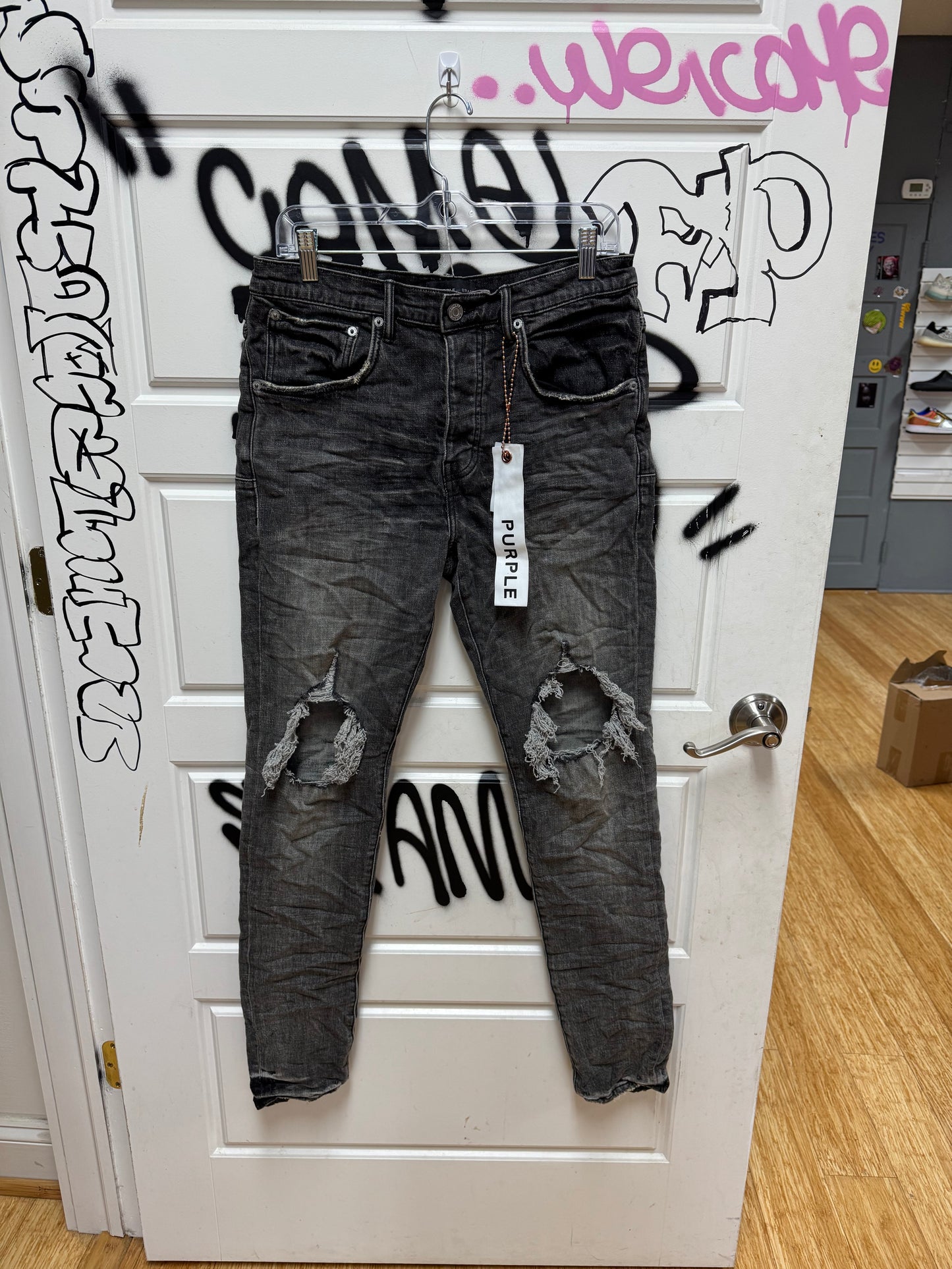 Purple Jeans Grey Dirty Blow Out