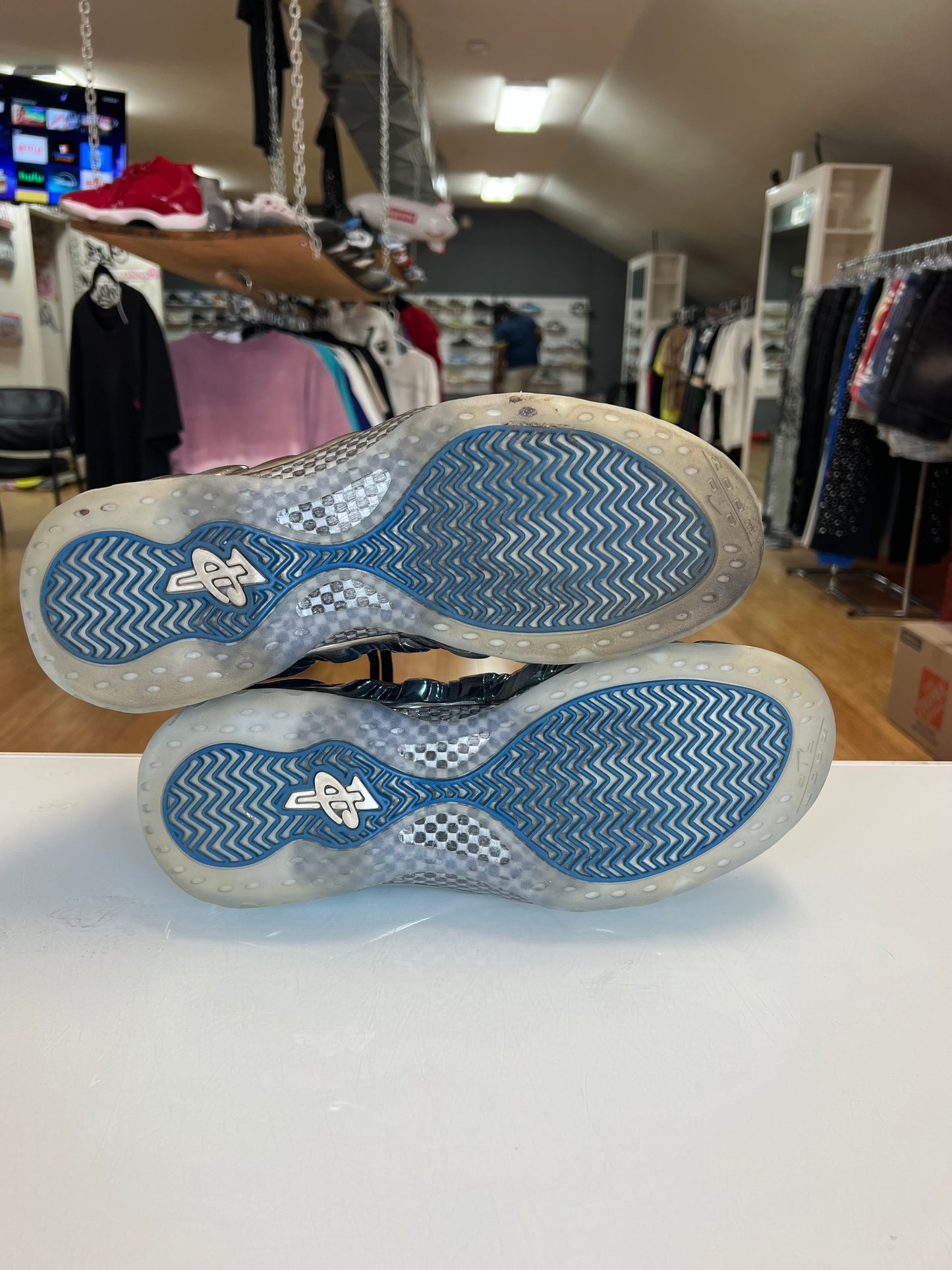 Nike Foamposite Blue Mirror