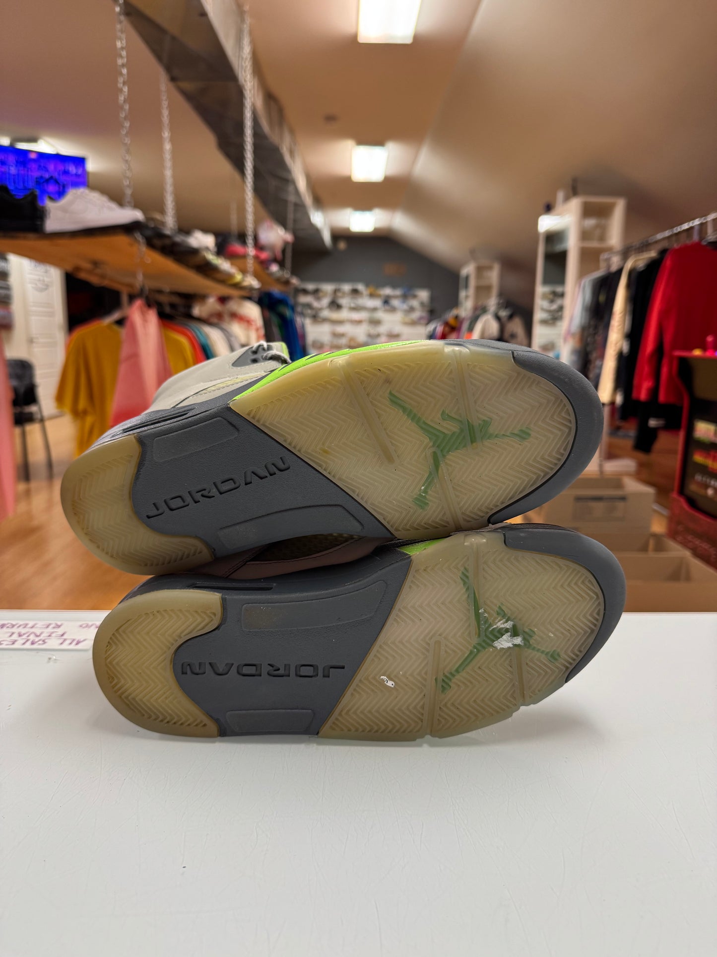 Jordan 5 green bean