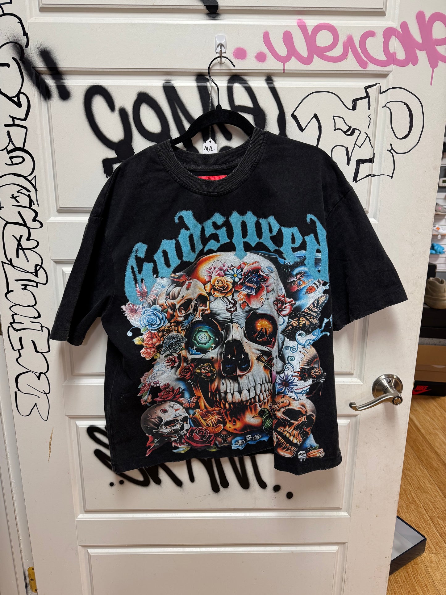 Godspeed floral skull Tee