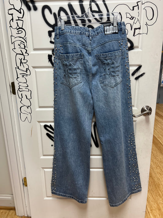 Mixed Emotions Jeans Rhinestone