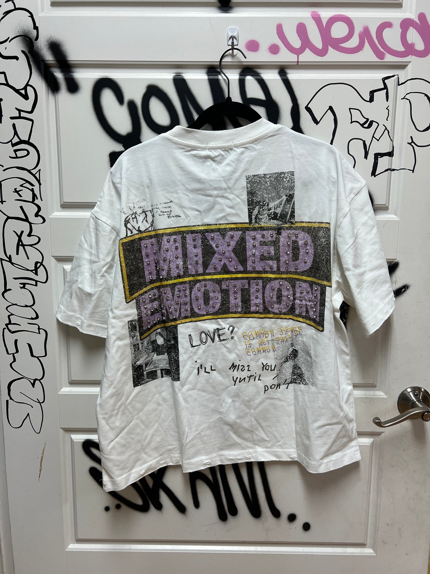 Mixed Emotions Lost Identity Rhinestone Tee