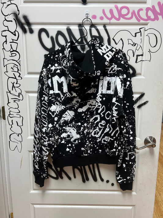 Mixed Emotions Zip Up Hoodie Graffiti