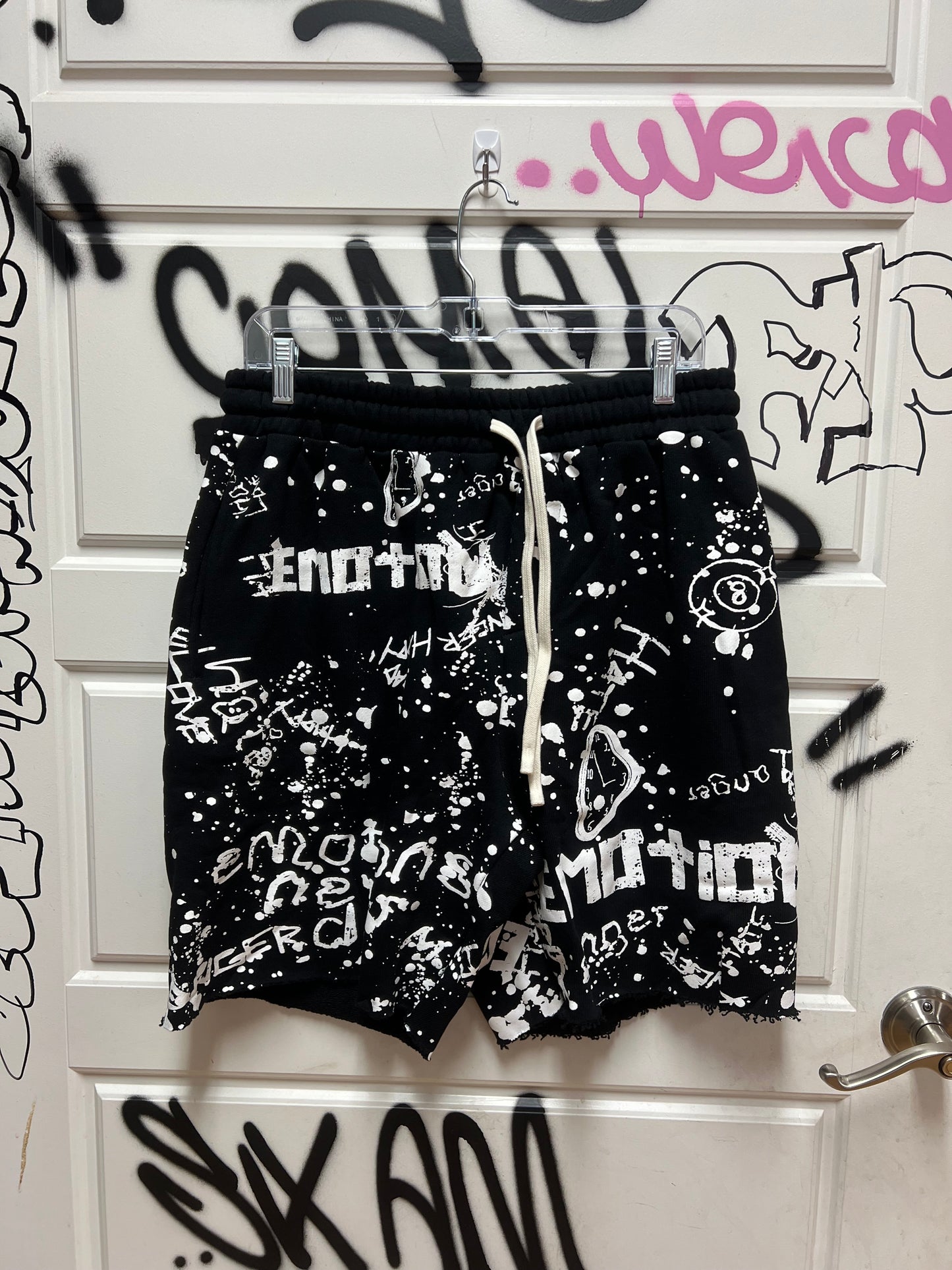 Mixed Emotions Shorts Graffiti