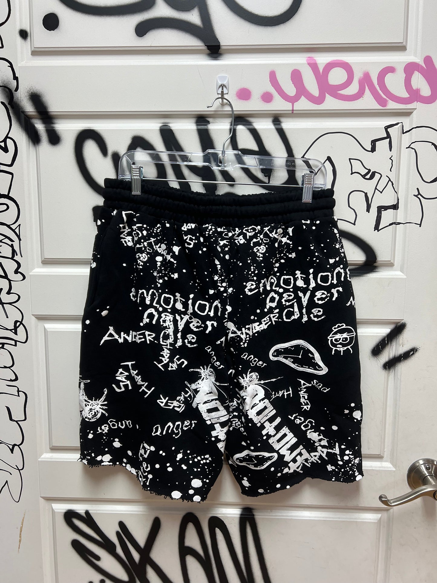 Mixed Emotions Shorts Graffiti