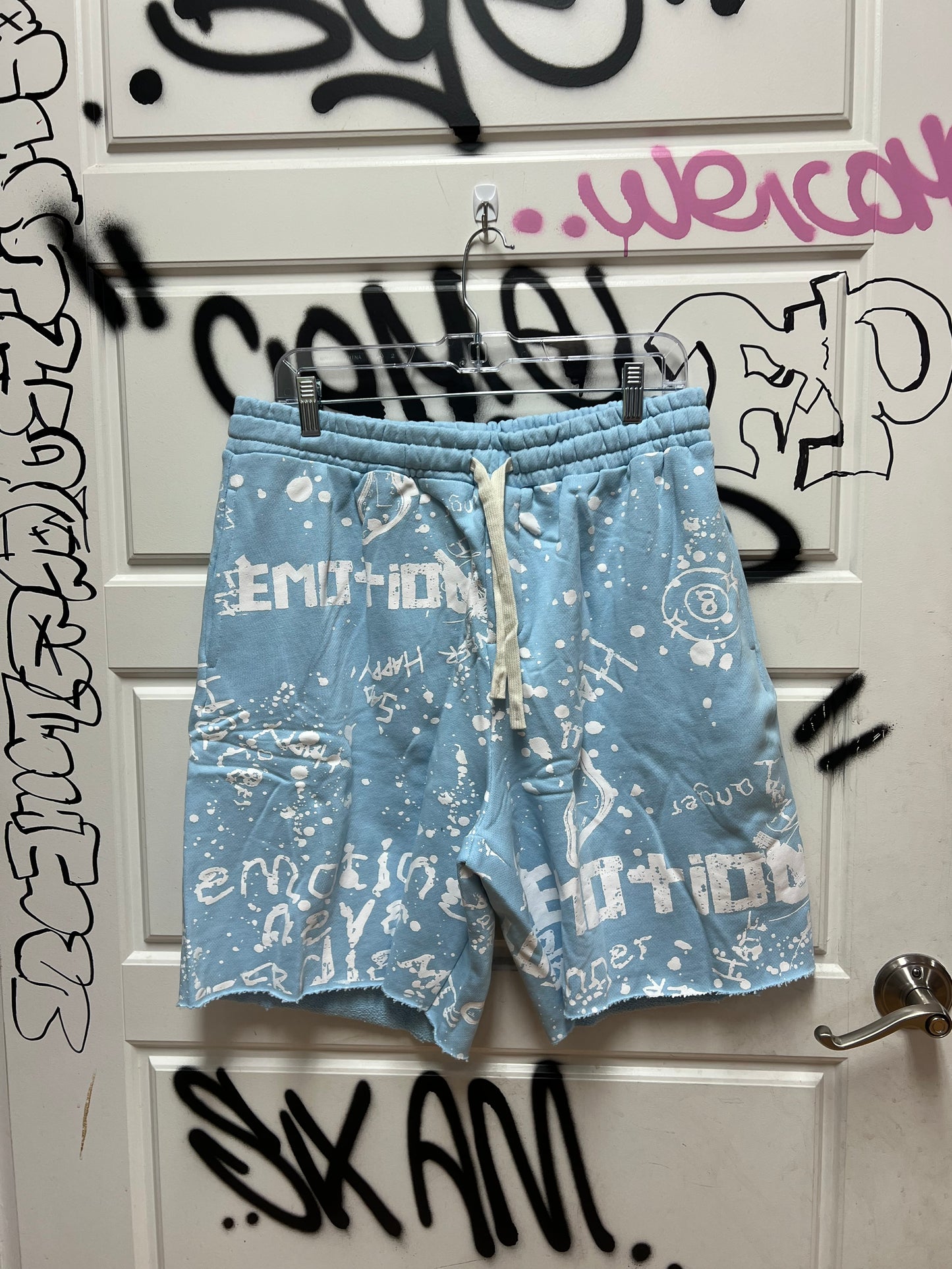 Mixed Emotions Shorts Graffiti