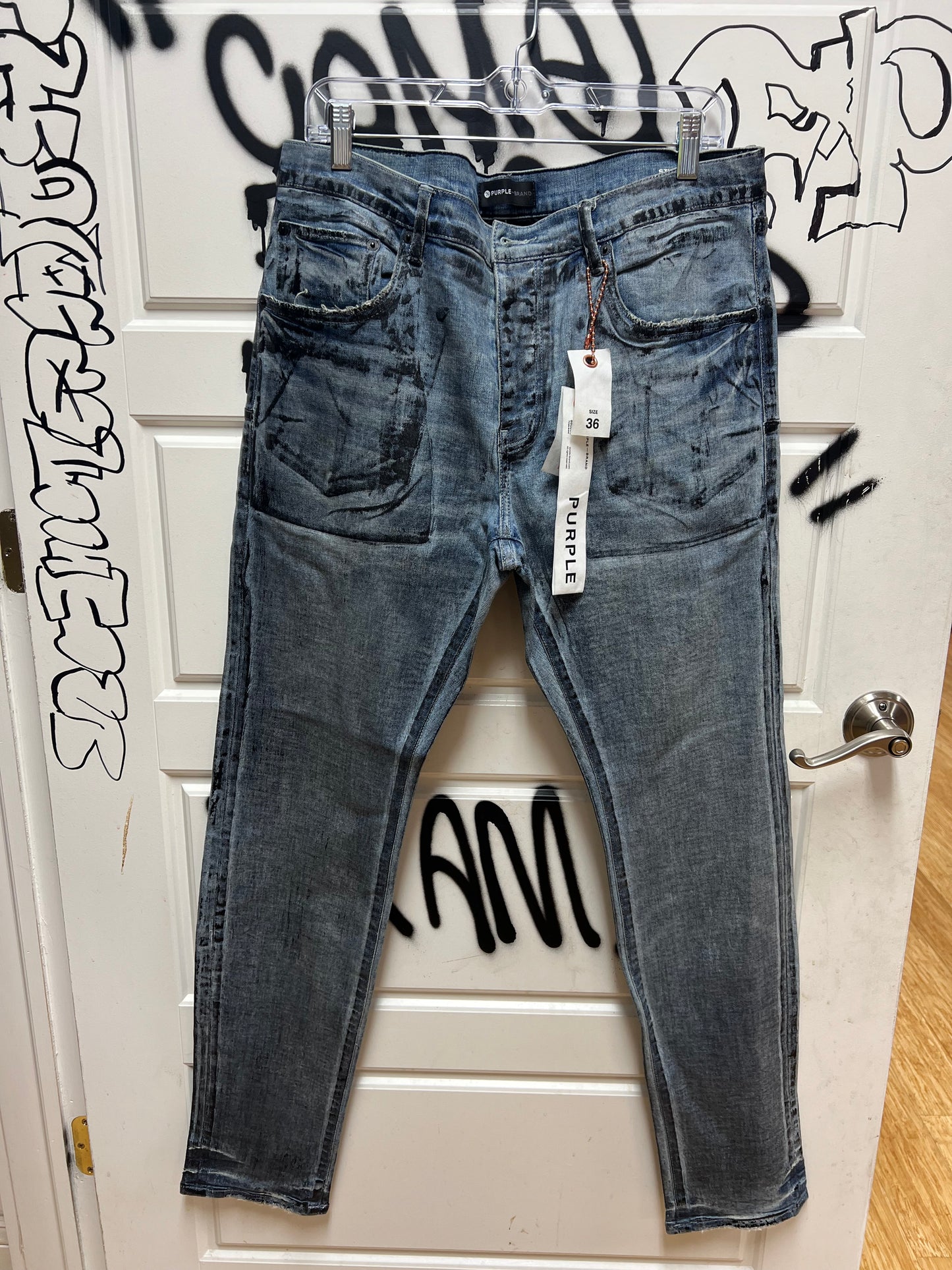 Purple Jeans Wax Paint