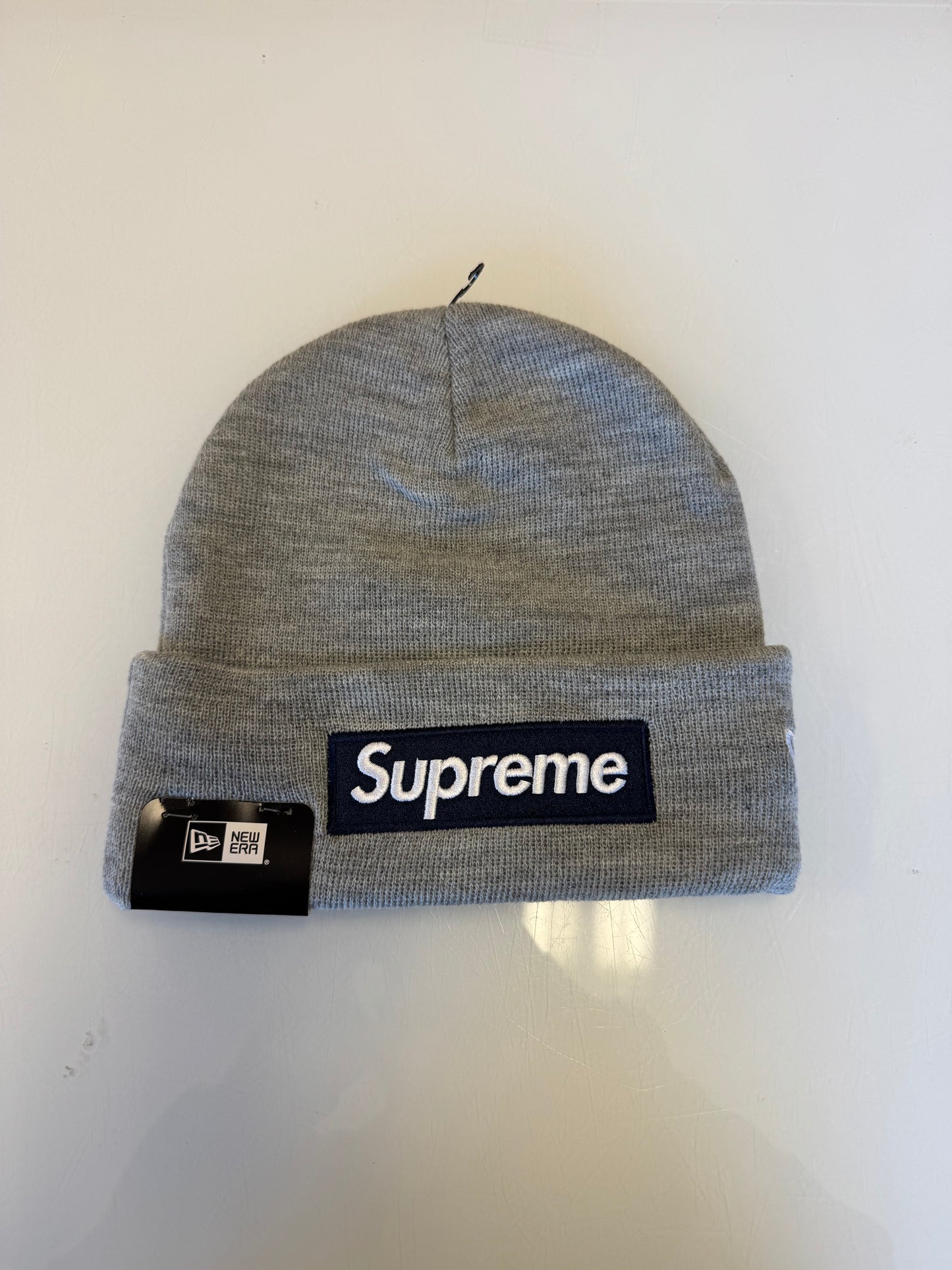 Supreme box logo beanie grey