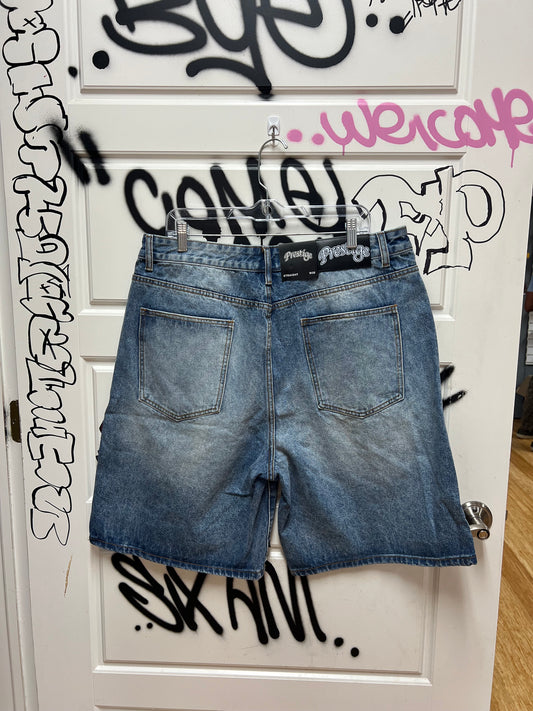 Prestige Co. Varsity Denim Shorts