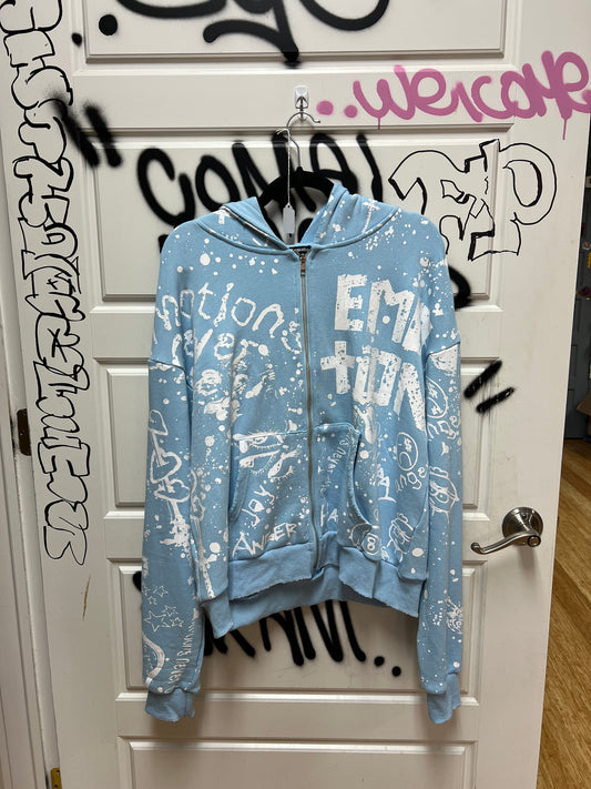 Mixed Emotions Zip Up Hoodie Graffiti
