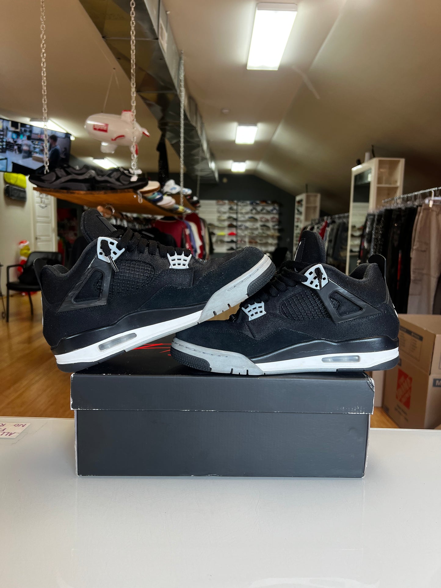 Jordan 4 Black Canvas