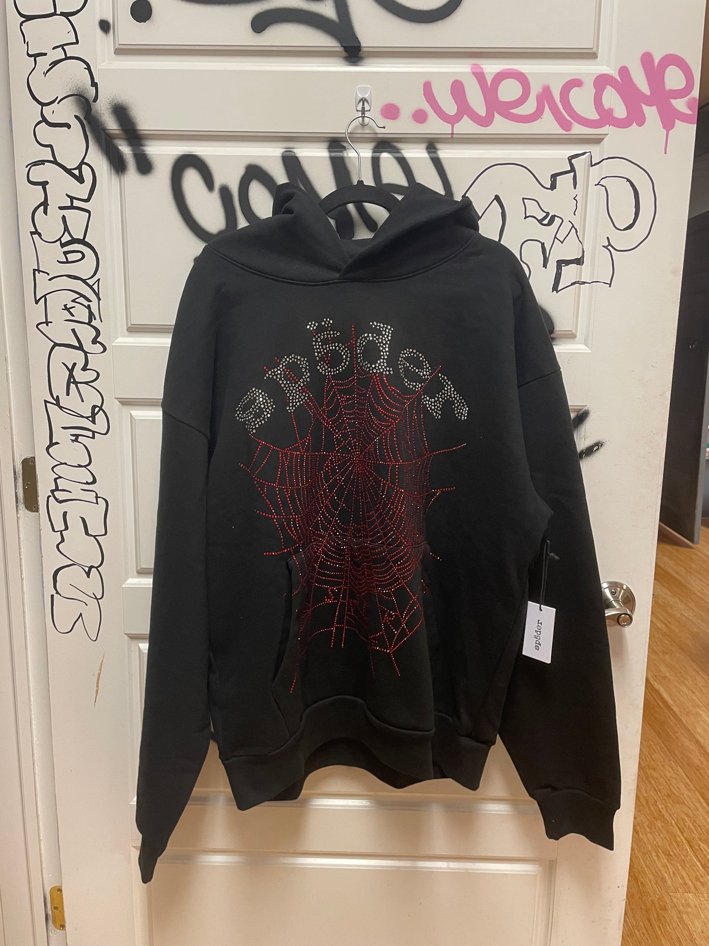 Sp5der Rhinestone Hoodie