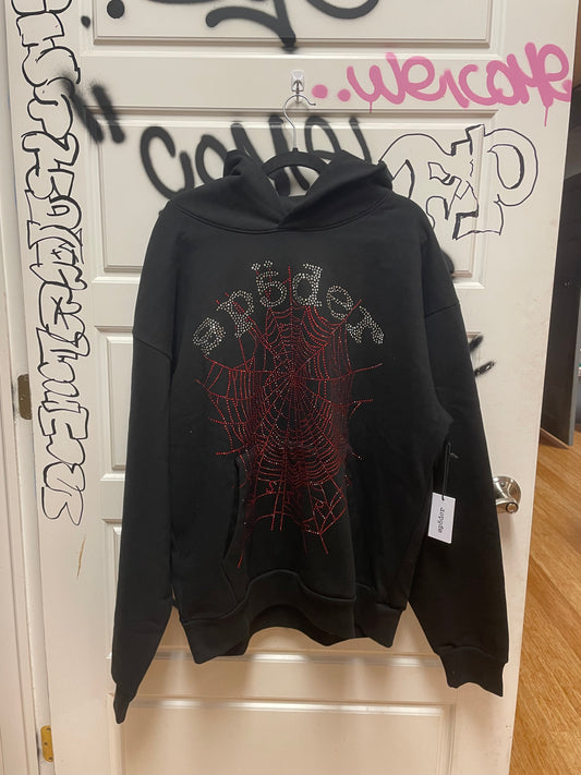 Sp5der Rhinestone Hoodie